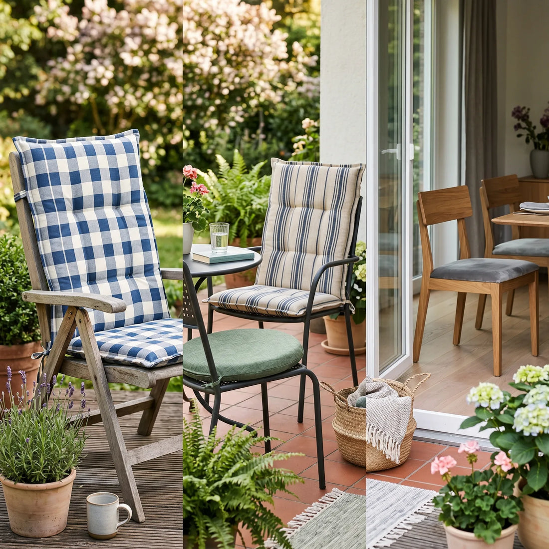 Stuhlkissen nach Maß der Ratgeber für Esszimmer-, Garten- und Hochlehner-Stühle