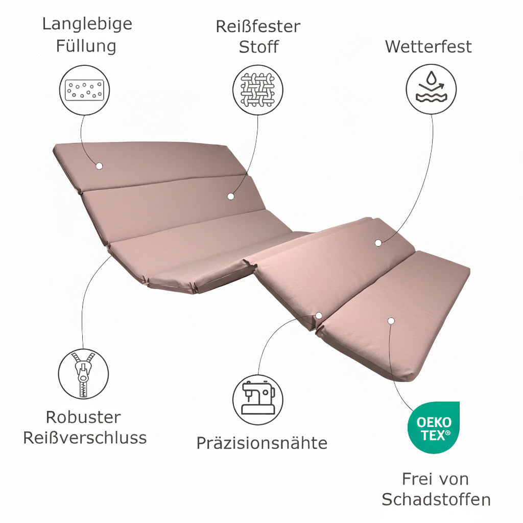 Coussin pour chaise longue incurvée