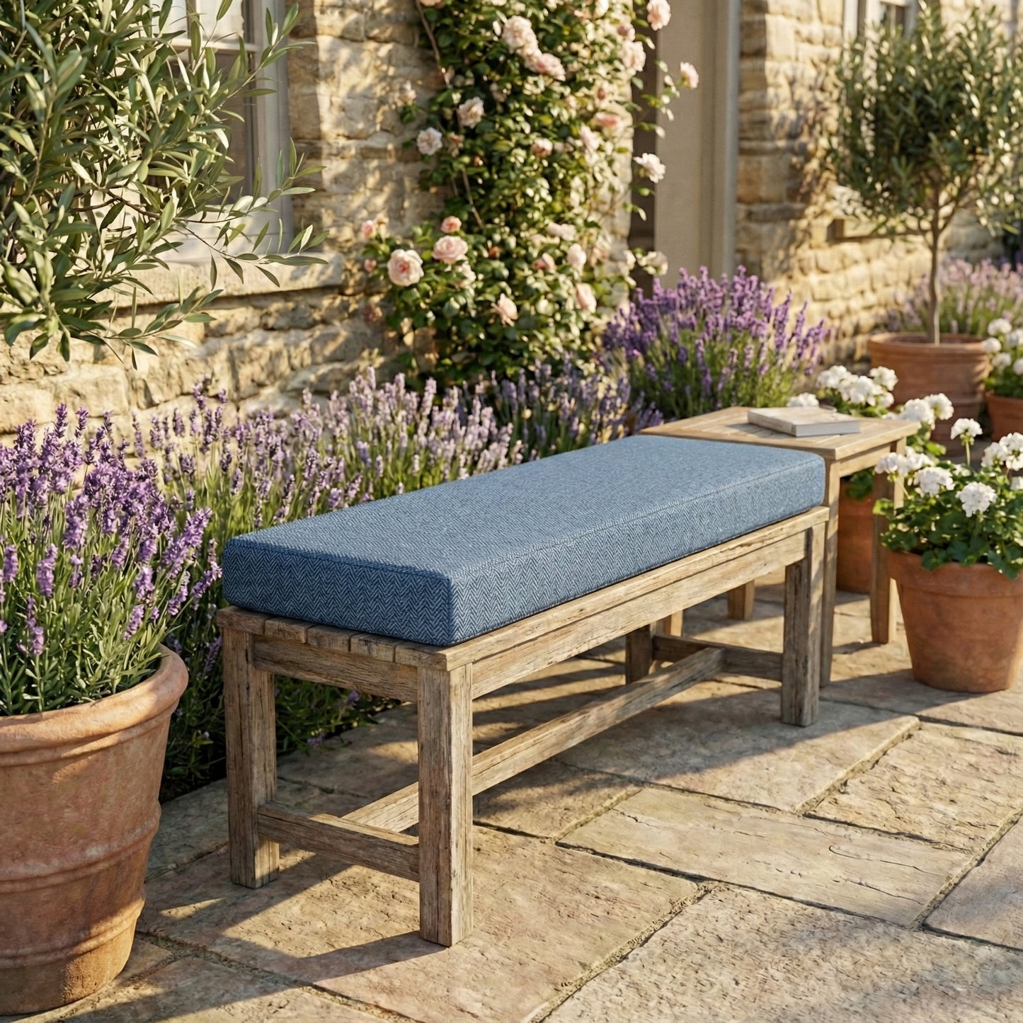 Coussin de banc sur mesure - d'extérieur