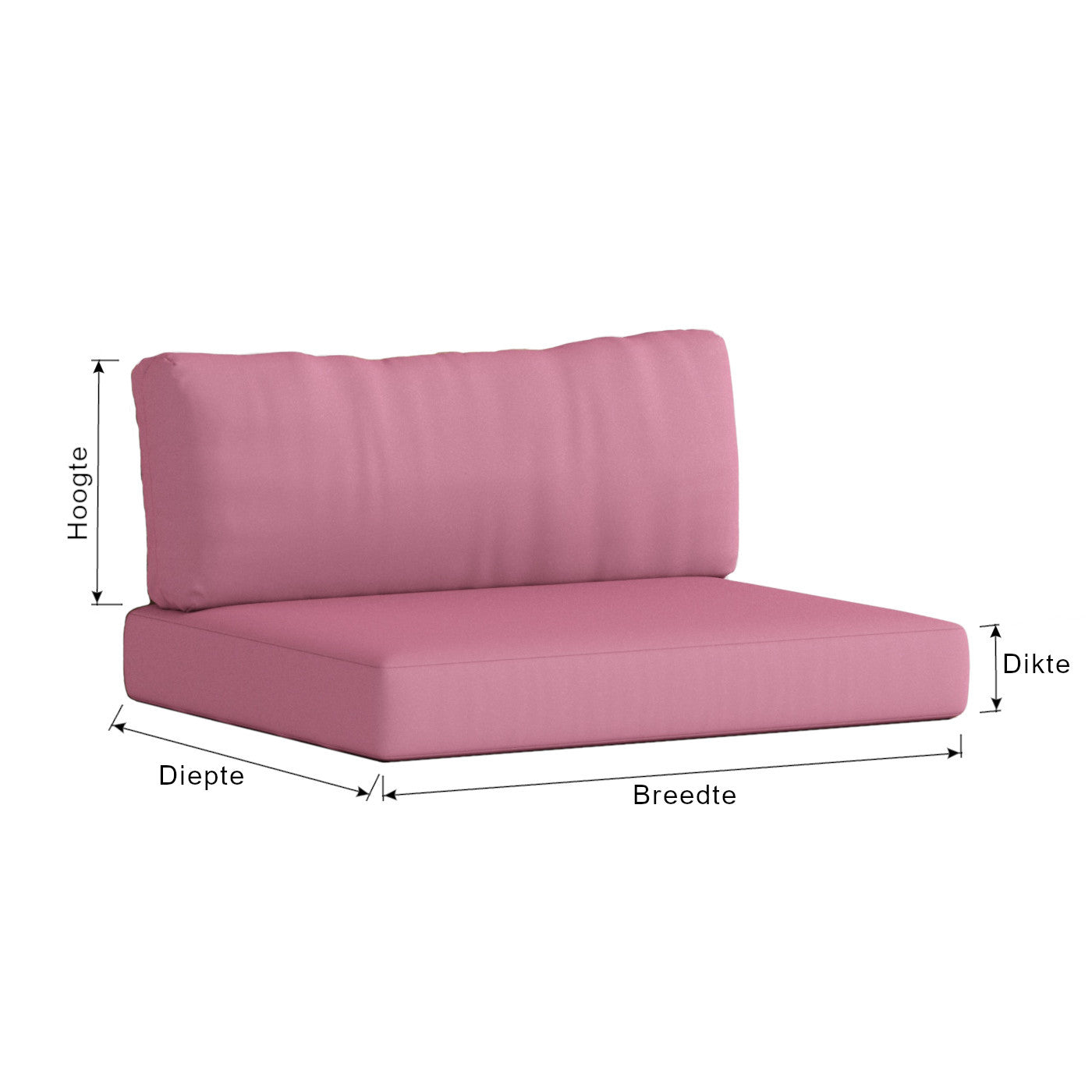 Coussin d'assise avec coussin de dossier souple