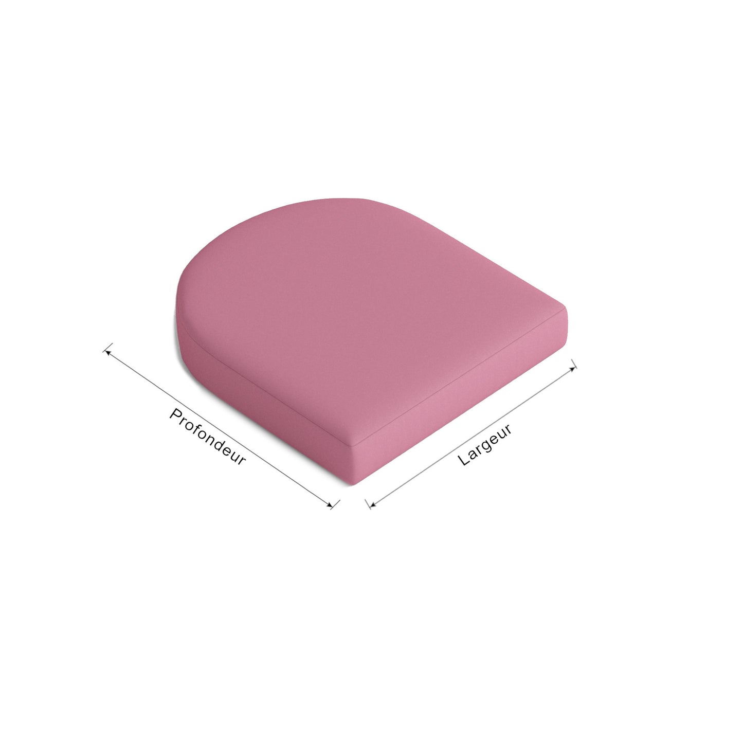 Coussin d'assise semi-circulaire