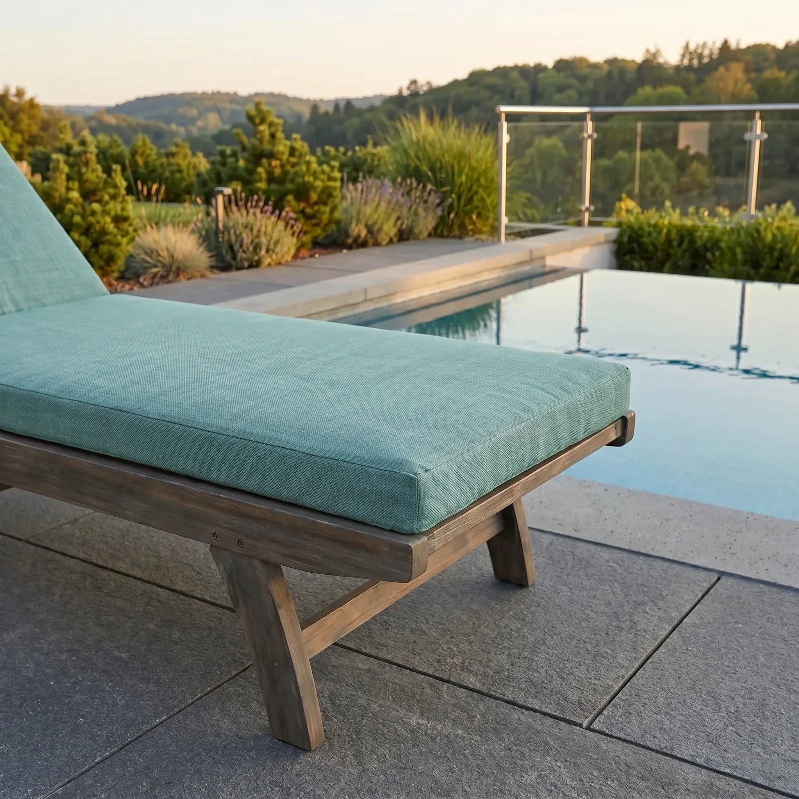 2-teilig - Sonnenliege und Gartenliege Auflage - Outdoor